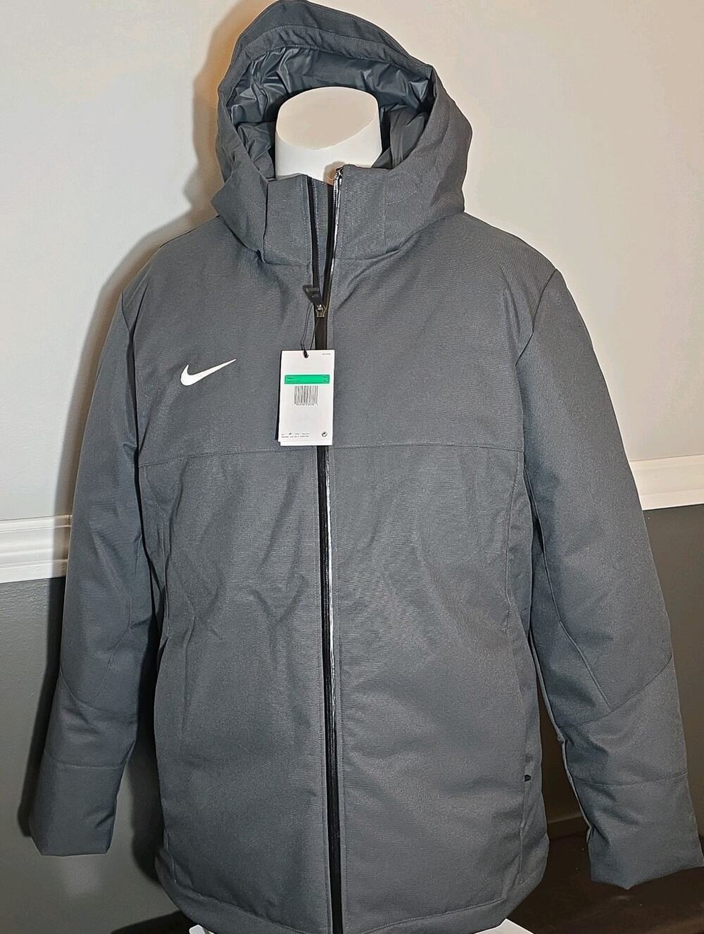Nike 550 StormFIT Down-Fill Parka Jacket Hood XL DJ6526-060 $245 Anthracite Gray